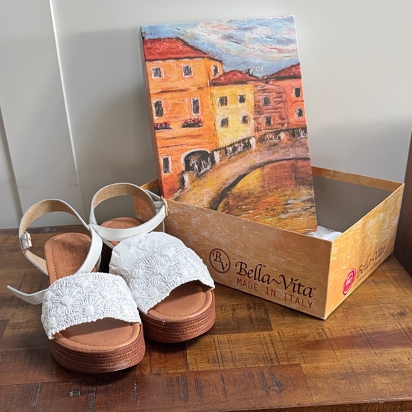 Bella Vita Shoes - Bella Vita Cream Wedge Sandals